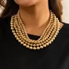 Collares pendientes Ingemark Exagerado Gypsy Chunky Collar de cadena gruesa para Mujeres Hombres Acrílico CCB Ball Bead Sweather Vintage Neck Jewelry G