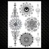 NXY Geçici Dövme Yuran Moda Siyah Zincirler Bilek Kına Çiçek Sahte S Çıkartmalar Su Geçirmez Mandala Flora Kadınlar Kol 3D Tatto 0330