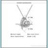Pendant Necklaces Pendants Jewelry Fashion Shining Cubic Zirconia Mom Baby Necklace Heart For Mothers Birthday Days Gift Family Drop Deliv