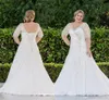 Свадебные платья с корсетом с шнуровкой с половиной рукава 2022 Скромное кружевное топ-образный выстрел с бисером с бисером