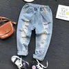 Hosen Kinder Hosen 1 6 jahre Marke Mode Mädchen Jeans Kinder Jungen Zerrissene Jeans Kinder Mode Denim Hosen Baby Casual infant Jungen