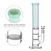 REANICE hookah Green Glass Bong Straight Thick for Smoking Glass Water Honeycomb Bubbler with 14.5mm Bowl (32cm /12.5inch)