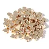 100pcs/lot Diy Loose Bead for Jewelry Bracelets Necklace Hair Ring Making Accessories Crafts Metal Love Heart Rose Gold Silver Color Kids Handmade Beads