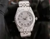 Designer Men Watch Diamond Dial Strap rostfritt stål Watchband Date Auto Mechanical Watches Sapphire Glass Mirror Waterproof Wristwatch With Original Box
