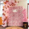 Rosa Seidenrosen-Blumenwand, künstliche Blume für Zuhause, Party, Dekoration, Blumenwand, Babyshow, Hochzeit, Weihnachten, Hintergrunddekoration