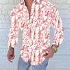 Camisas casuales de verano de otoño blusas de impresión para hombres Camisa delgada manga larga blusa hawaianas camisetas camisetas blusas para hombres topes de camiseta