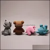 Pelugale Polpesini giocattoli Gifts Case per feste Accessori per decorazioni carini orsacchiotto in plastica in plastica in miniatura in miniatura figurine da giardino animale pasquale