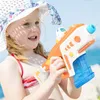 귀여운 전기 물 총기 어린이 여름 해변 장난감 물 게임 블래스터 고압 물 권총 어린이 화려한 소년 장난감 220726