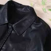 LaUtaro Spring Short preto Bolsa de couro falso de tamanho grande mulheres bolsos de manga Raglan Roupas coreanas de moda de moda 2021 L220728