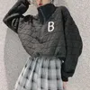 Women's Hoodies & Sweatshirts Quilted Diamond Checked Sweater Autumn/winter Style 2022 Embroidered Western Loose High-end Blouse Jacket