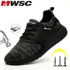 MWSC Chaussures de travail de sécurité pour hommes Antismashing Steel Toe Bottes de travail Chaussures Indestructibles Bottes de protection Homme Baskets de sécurité Hommes Y200915