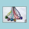 Pendentif Colliers Pendentifs Bijoux 6 Couleur Verre Intérieur Fleur Mélange Couleur Beauté Coeur Murano Lampwork Neckl Dhyod