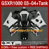 Verkleidungsset Tank für Suzuki GSXR-1000 K 3 GSXR 1000 CC K3 03–04 Spritzgusskörper 147Nr