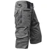 Män S Militärlast Shorts Army Camouflage Tactical Joggers Men Cotton Loose Work Casual Short Pants Plus Size 5XL 220714