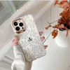 Electroplated transparent mobile phone cases with IMD White snowflake and black leopard print for iphone 13 13promax 12 11 pro promax XS XR 7plus