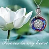 Colliers pendants mode fleurs cristallines incrémation cendre urn coeur tournesol lotus pendentifs collier métal femmes hommes peuvent ouvrir des bijoux cadeaux