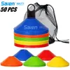 Set di 50 coni Pro Disc - Agility Soccer con borsa per il trasporto e supporto per l'allenamento di calcio Marcatori a cono per campo sportivo per bambini2462