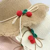Été bébé fleur respirant chapeau paille avec sac à main sacs enfants garçon filles pare-soleil protection UV panama gorras 220514