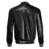 PLEIN BEAR Winter & Autumn Men Coat Jacket Slim Faux Leather Motorcycle PU Faur Jackets Long-sleeve Outerwear Coats 841599