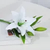 Påsk livlig konstgjord lilja blomma kort gren faux blommig 37cm hem bröllopsfest bord dekor g10265s