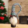 Nieuwe kerstdecoraties Handgemaakte Gnomes Wine Bottle Cover Party Dinertafel Decor Creatieve baardpop gezichtloze kerst