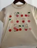 子供のための女の赤ちゃんの夏の夏のTシャツかわいいコットンベアチェリーパターンガール