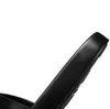 Sandales noires plates pour femmes célébrité une ligne boucle sangle bout ouvert hommes pantoufles plage taille 38-45
