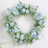 Couronnes de fleurs décoratives 1 pièces 40 cm couronne de fleurs artificielles Simulation guirlande seuil noël année fête maison porte décor décoratif