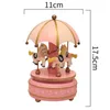 Decoratieve objecten Figurines Creative Merry-Go-Round Music Boxes Geometric Baby Room Decoratie Geschenken unisex kerstpaarden carrouselbox