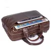 Huile cire en cuir zipper hommes sacs de mallette authentique sac de messager ordinateur portable maline hombre cuero11