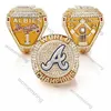 Speler 6 Naam Soler Freeman Albies 2021 2022 World Series Baseball Braves Team Championship Ring met houten display Box Souvenir Men F 342T