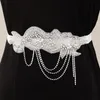 Gürtel Design handgefertigt Hochzeit Brautgürtel Exquisite Perle Strass Quaste Kette Gürtel Mode Stickbeltgürte