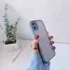 Матовый телефон для iPhone 13 12 11 XS MAX XR CLEAR TRASE Прозрачный жесткий шок -надежный крышка брони в сумке OPP