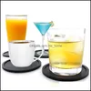 Mats Pads Table Decoration Accessories Kitchen Dining Bar Home Garden Ll Sile Coasters 10Cm Non-Slip Cup Coaster Hea Dhj3T