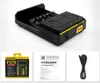 100% auténtico Nitecore NUEVO I4 cargador Intelli Universal 1500mAh Max Output e cig Cargadores para 18650 18350 26650 10440 14500 17500 Batería con cable de carga