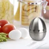 Egg Apple Shape Kitchen Timer Rostfritt stål Desktop Mekaniska Timers Alarm 60 minuter Läkningstidsmätare Kök Räkningsverktyg Gadget ZL0799