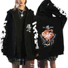 Herrjackor anime jual kaos karasuno haikyuu cosplay zip up hoodie kvinnor män harajuku tröja gymnasiet manga jacka coatsmen's