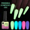 NXY Nail Gel 7 5ml Luminous Polish Reflective Glitter Glow Light en Dark Fashy Uv Led Soak Off Barniz Art Diy 0328