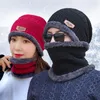 Basker vinter beanie hat voor mannen gebreide muts cap vrouwen dikke wollen sjaal masker motorkap hoeden setberets elob22