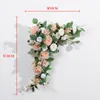 Dekorativa blommor kransar 70x50 cm bröllop Välkommen skylt Fake Artificial Floral Props Marrien Party Arch Deced Garland Window Disp