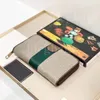 Famous Mens High Quality Long Wallets Fashion Designer Letter Print Pocket Interior Credit Card Slots Purse Leather Wallet