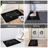 French Bulldogs Yoga Doormat Rug carpet Mat Footpad Bath mat Nonslip toilet Balcony Parlor durable Washable 220812