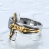 10 Stück Jesus Kreuz Ring für Herren Zeigefinger Band Ring kreativer Retro religiöser Schmuck