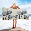 Towel Blue Tulip Beach Luxury Quick-dry Microfiber Bath Towels Yoga Mat Sport Swimming