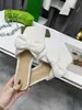 2022 Classic Women's Bow Handduk Mullers High Heel Sandals Mode Versatile Designer Candy Färg Utomhus Klänning Half Tofflor Stora Flip-Flops Damer med låda