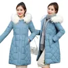 Winter Parkas jackets women's coats fashion hooded fur collar thick long winter warm Parkas snow -30 degree jacket coat 201126