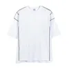Męskie koszulki Męskie T-shirt zużycie odblaskowego krótkiego rękawu bawełniane ubrania czarne białe luźne topy okrągłe szyja 9y2228mensduanxiug