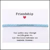 Charm Bracelets Jewelry Handmade Woven Braided Rope Friendship Bracelet With Card Beach Bohemian Waterproof Wax Weave String For Women Men D