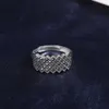 Marcasite Band Ring Vintage 925 Sterling Silver Square Rings for Women