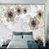 European-style 3D jewelry TV backdrop custom large-scale mural environmental silk wallpaper papel de parede